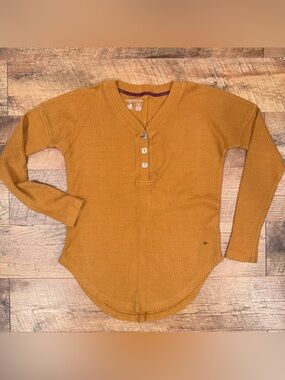 Legendary Whitetails Women’s Solstice Henley Tunic Waffle Knit Henley Shirt
